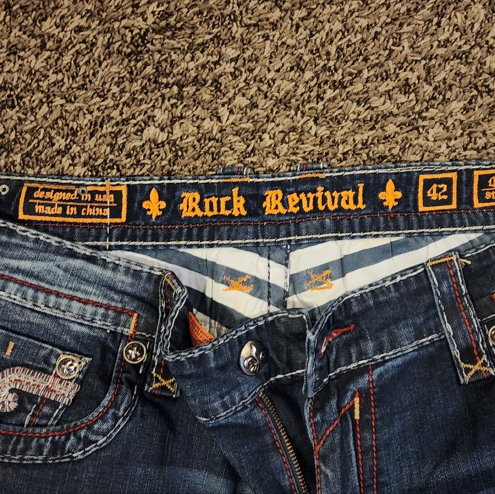 Mens rock revival jeans
